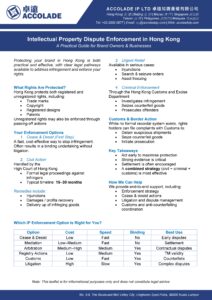 Intellectual Property Enforcement Action Hong Kong
